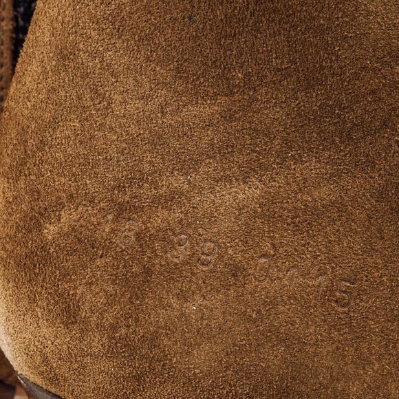 Woman by Common Projects Suede Tobacco Brown Zip Ankle Boots - Picture 9 of 11